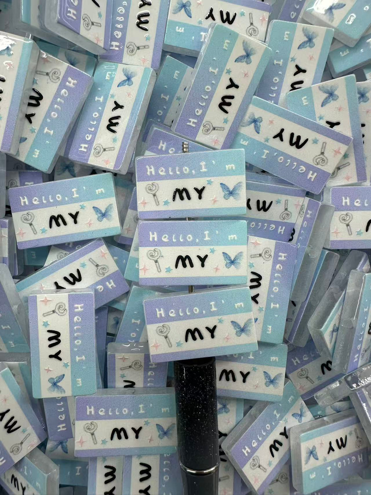 K‑pop Fan Nameplate Group Beads