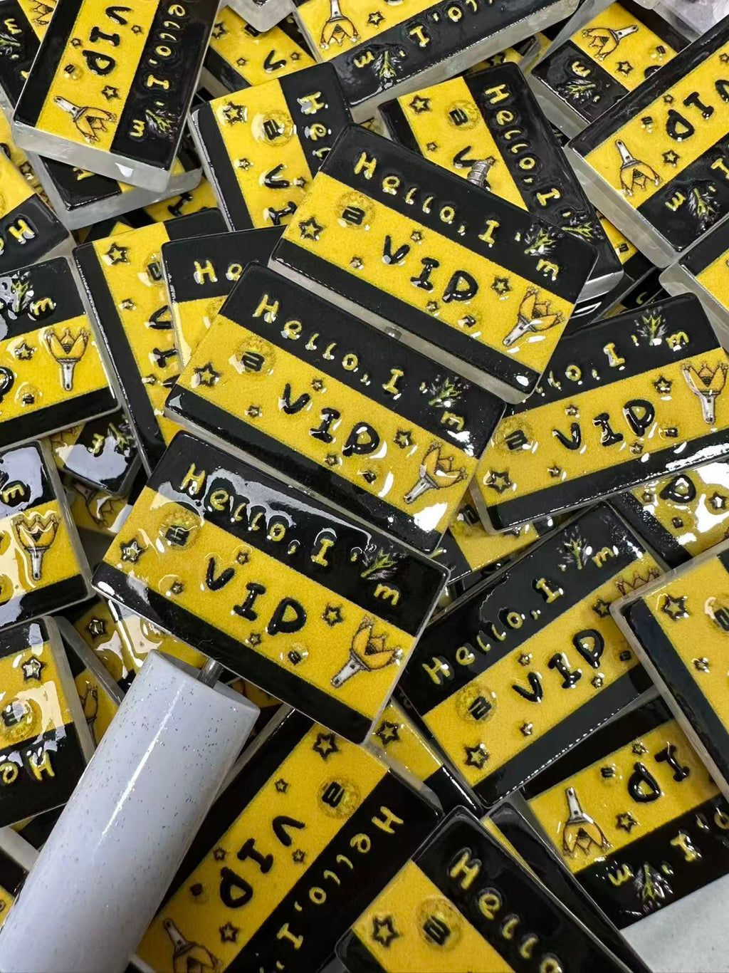 K‑pop Fan Nameplate Group Beads