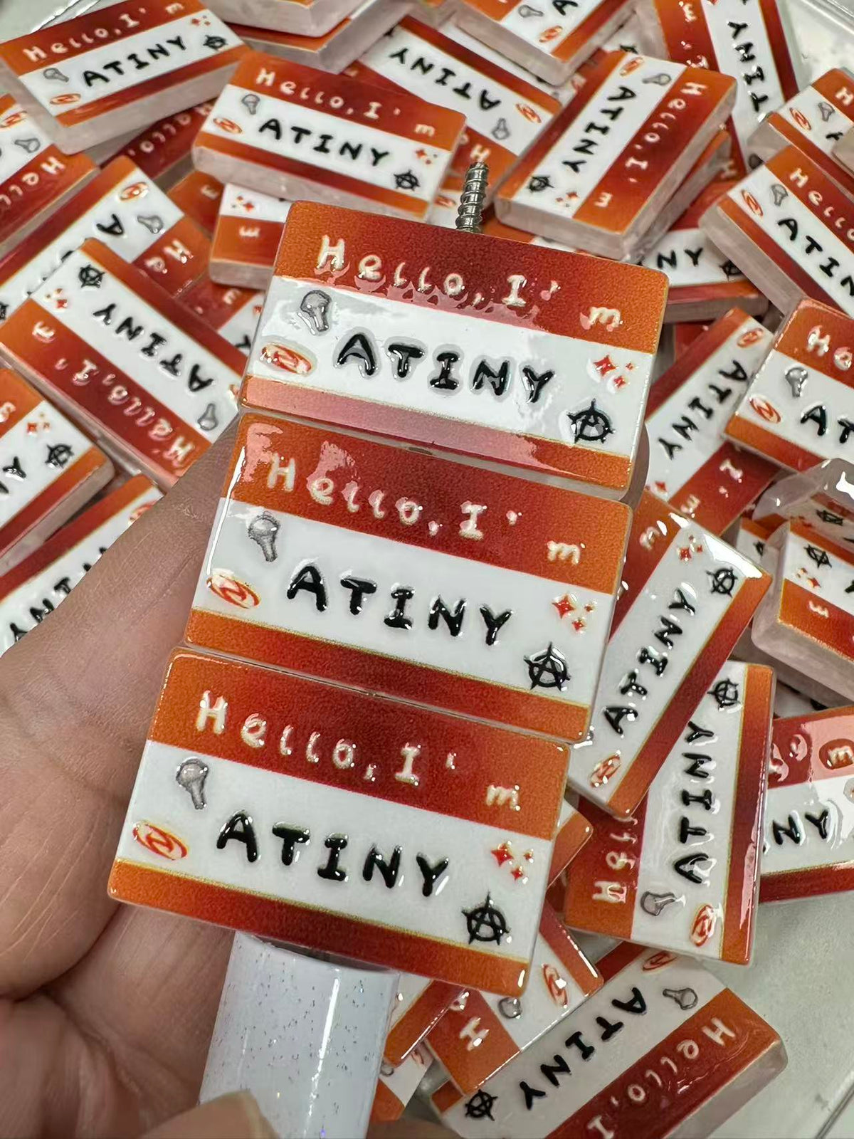 K‑pop Fan Nameplate Group Beads